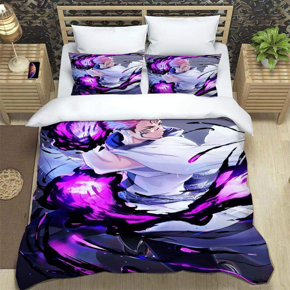 3D Anime Jujutsu Kaisen Satoru Gojo Christmas Gift King Twin Double Child Bedding Collection Microfiber Or Polyester Duvet Cover Collection