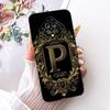 For Infinix Zero 8 8i X687 X687B Royal Crown Initial Letter Couple Phone Case For Infinix Zero8 Zero8i Black Silicon Soft Bumper