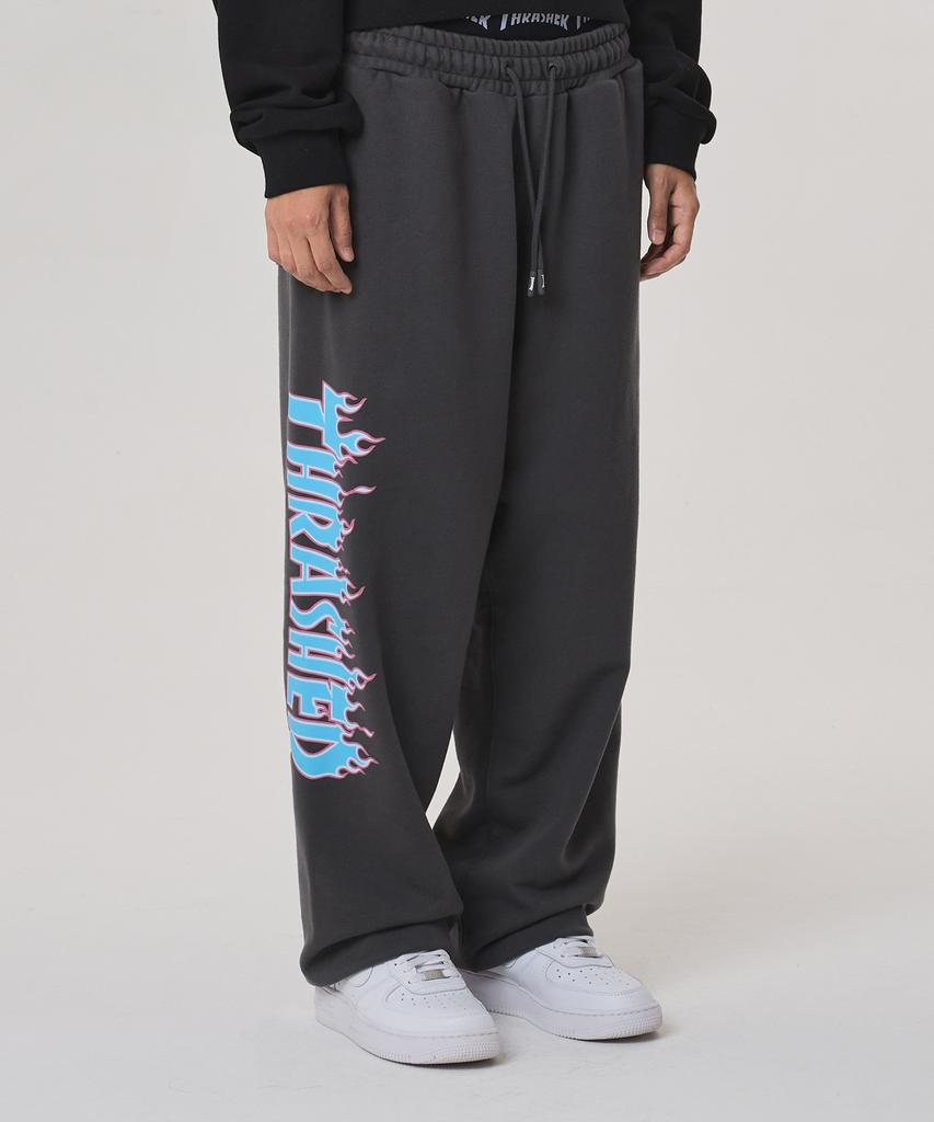 Treasure Flame Logo Sweat Jogger Pants Charcoal