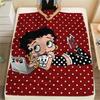 Betty Boop Flannel Blanket, High Quality Comfortable for All Seasons, Home Decor, Warmth and Comfort