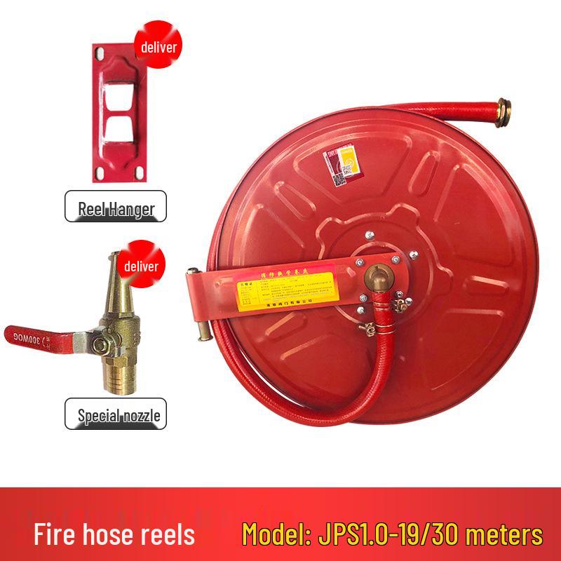 JPS0.8-19/25 Fire Hydrant Box: Lightweight Fire Hose Reel, 20/25/30m Self-Rescue Hose