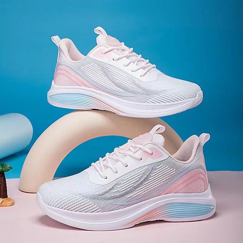 2024 New Four-season Running Shoes Breathable Soft Elastic Soft-soled Sports Shoes Manufacturer Student Casual Sports Shoes