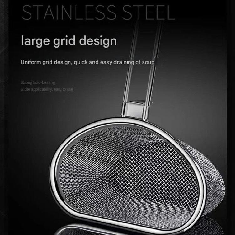 User Friendly Kitchen Tool Comfortable Ergonomic Handle Colander Spoon Multifunctional Skimmer Ladle With Long Handle
