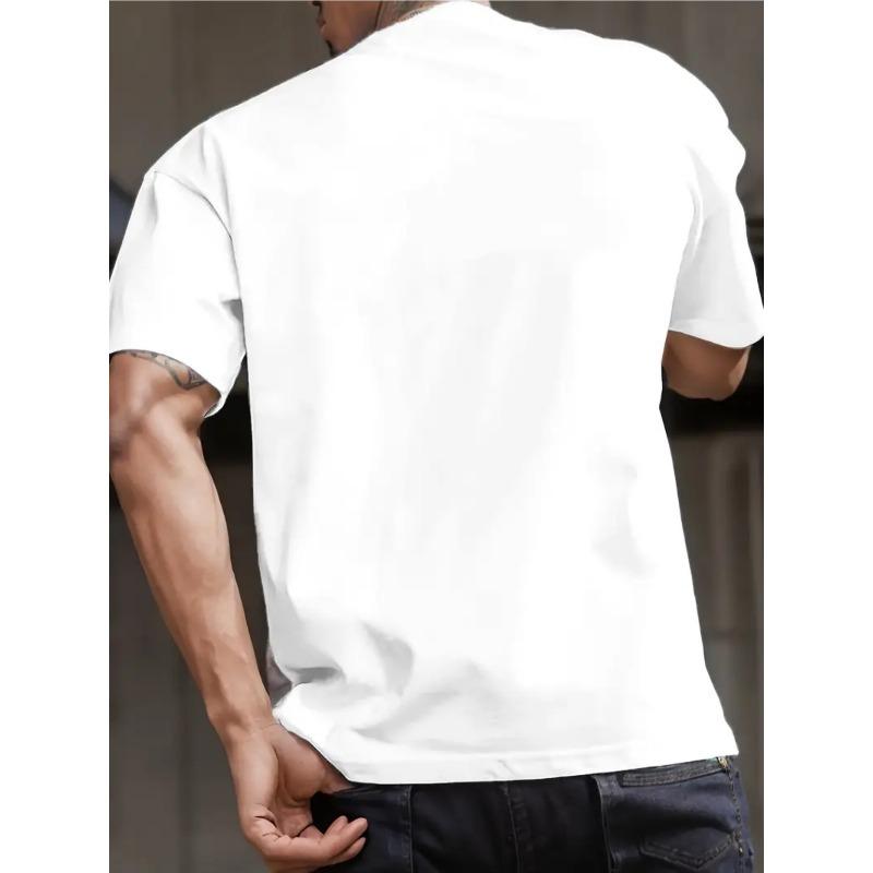 European Sizes Men's Top, Casual Short Sleeve Crew Neck T-Shirt, Suitable for Summer and Spring, Men's Summer Outdoor Clothing