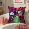 Weird Wacky Absurd Animated Series IInvader Zim Cushion Cover Pillowcase Short Plush Invisible Zipper Room Sofa Cushion Cover