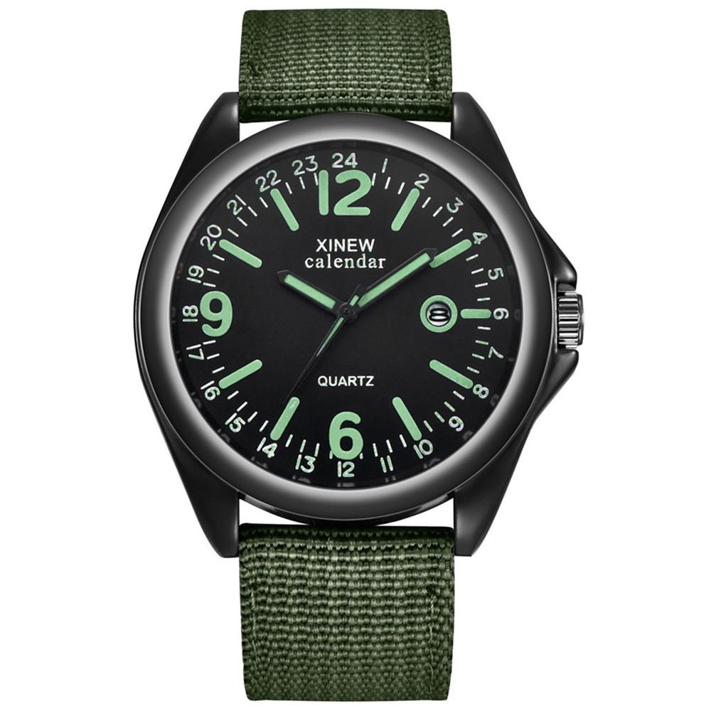Military Quartz Black Watch Mens Dial Date Luxury Sport Wrist Watch