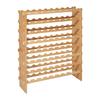 72 Bottle Stackable Modular Wine Rack, 8-Tier, Floor Freestanding Wine Storage Rack, Sturdy Wines Holder Display Shelf, Wobble-Free Shelves, Easy