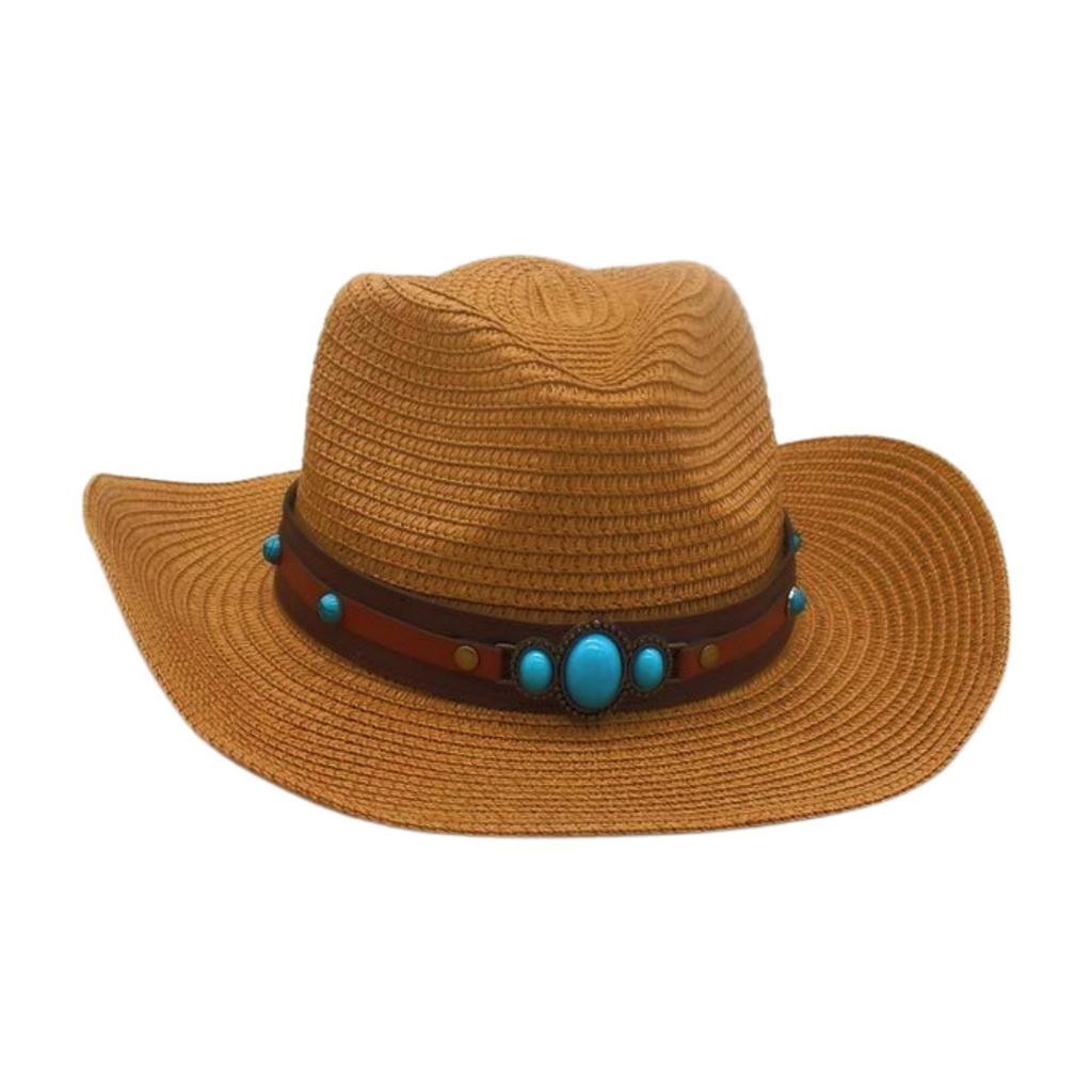 Straw Travel Beach Cowboy Hat Celebrity Style Straw Hat Grassland Advanced Sense Sun Hat