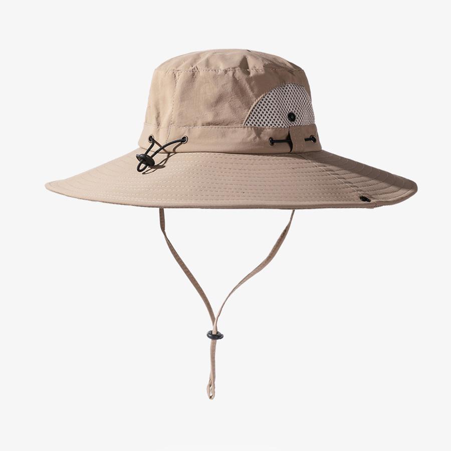 Summer Big Brim Breathable Sunscreen Fisherman Hat Men's Outdoor Mountaineering Fishing Hat Sunshade Hat