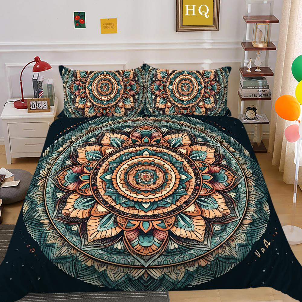 Набір ковдр із 3D-друком із дурманом. Повнорозмірний постільний комплект. Постільна білизна з поліестеру. Чоловічий розкішний текстиль для дому.
