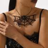 N 118.09 Million Holy Day Personality Funny Creative Spider Web Necklace Niche Trend Dark Sweet Cool Wind Necklace Female
