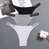 FINETOO 3PCS/Set Women's Lingerie Panties Cotton Gstring Female Underpants Sexy Letter Panties Thong Pantys Underwear Intimates