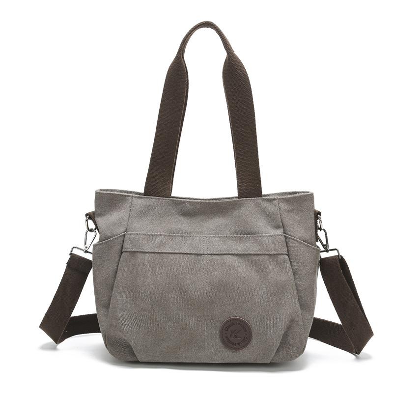 Große Kapazität Canvas Tasche Einfache Umhängetasche Damen Student Umhängetasche Damen Einfache Stofftasche
