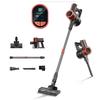 Aspirateur sans fil JIGOO C200, aspiration 23 kPa, autonomie 40 min, 2 modes de fonctionnement, tube télescopique en métal et phare LED, gris - Prise UE