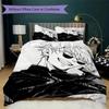 Jujutsu Kaisen Pattern Bedding Uilt Set Uilt Cover Pillowcase Home Decoration Birthday Gift (1 * Duvet Cover + 2 * Pillowcase Without Core)