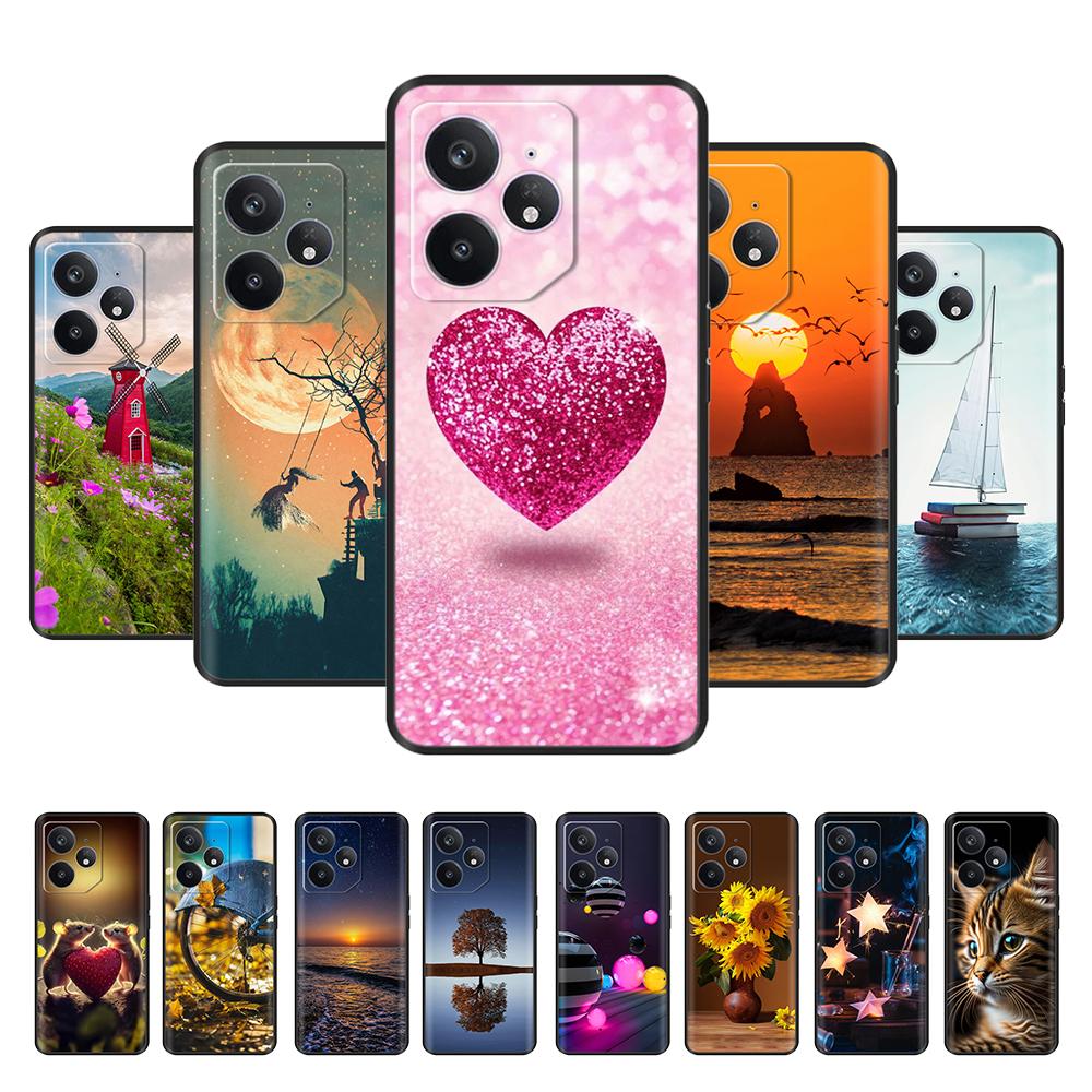 Für Realme Neo 7 Hülle Blume Vogel Weiches Silikon TPU Handyhülle Funda Für Realme Neo7 Abdeckung Realmi Neo 7 Hülle Handy Tasche Schalen