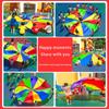 Rainbow Parachute Umbrella 2-6 Meter - Outdoor Children'S Perception Training Game Parent-Child Interactive Activity Toys