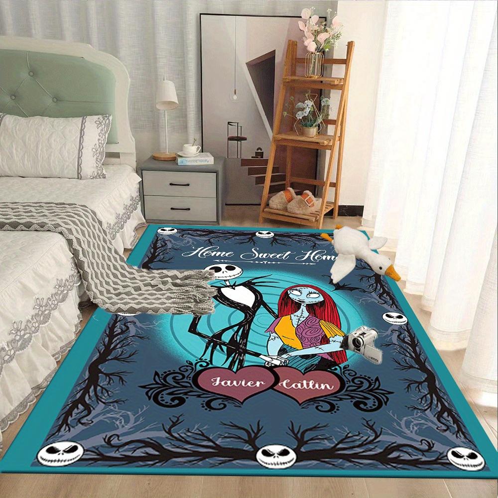 1pc The Nightmare Before Christmas Carpet Area Rug, Bedroom, and Playroom Durable, Stain-Resistant, and Easy To Clean, Living Room
