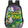 Durable Nylon My Singing Monsters Backpack With Vibrant Prints For School Kids