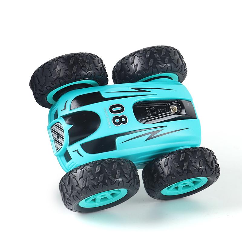 Car High-speed Toys 2.4G Mini RC Double-Sided Drift Stunt 360 Degree Dump Truck Light 4wd Drive Jump Children's
