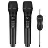 Kithouse Set Karaoke Wireless UHF LED Microfoane Dinamice de Mână Multiple Unități Manual de Instrucțiuni în Japoneză Inclus, 2, Reîncărcabile,