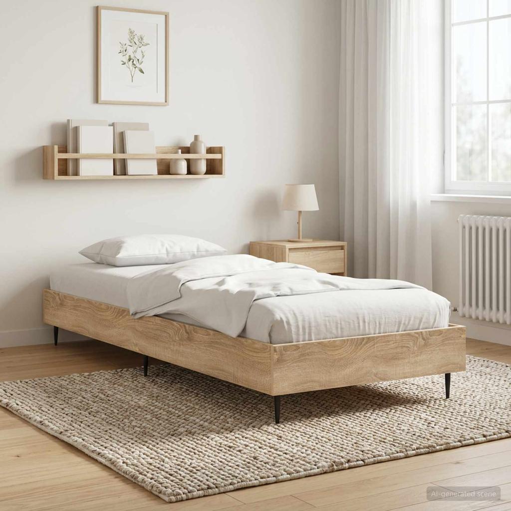 Bed Frame Sonoma Oak 80 X 200 Cm Particleboard