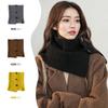 Korean Retro Warm Knitted Wool Button Neck Warmer for Women, Fashionable Versatile Split Neck Wrap, Cold-proof Neck Protector Shawl