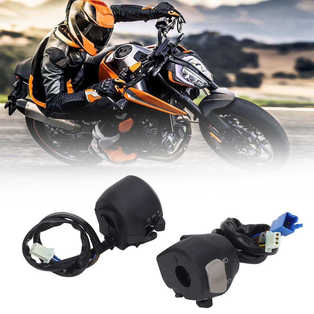 2 stuks Motorfiets Stuur Schakelaar voor 125 YBR125 7/8in 22mm Links/Rechts Richtingaanwijzer Claxon Koplamp