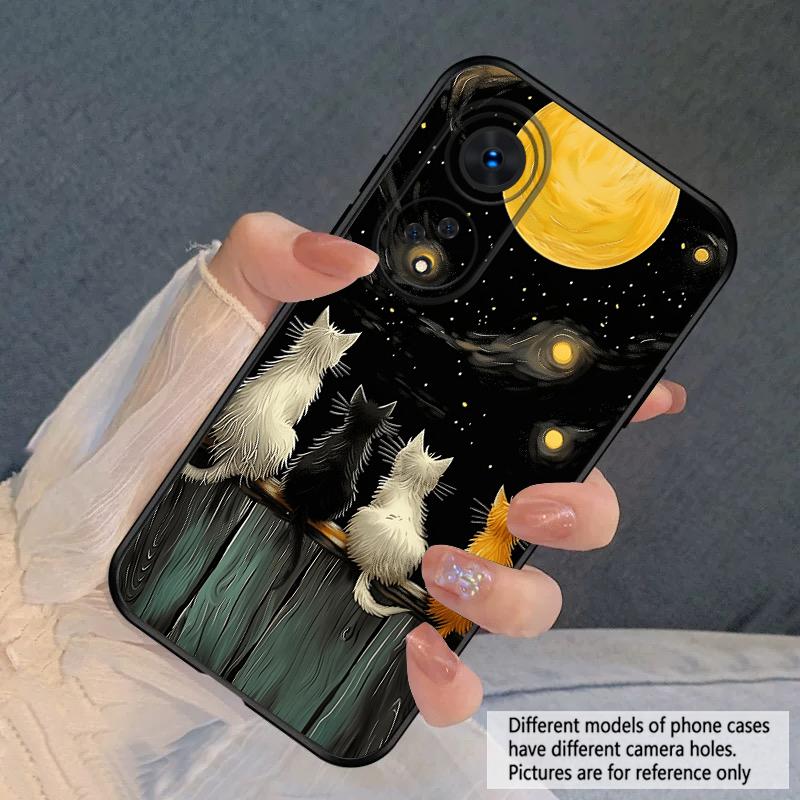 Hintergrund Katze Für Oppo A98 54s 17 A96 40 60 80 58 79 74 Reno 10 4Z 5G 5 Lite Find X 2 3 8 Pro 13 12 Silikon Weiche Handyhülle