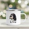 Emaille-Becher mit süßem Hunde-Print, personalisierter Becher, Bier-/Camping-Tasse, Kaffeetassen, ungewöhnliche Teetasse, Freunde-Tassen zum Sublimieren von Cupshe