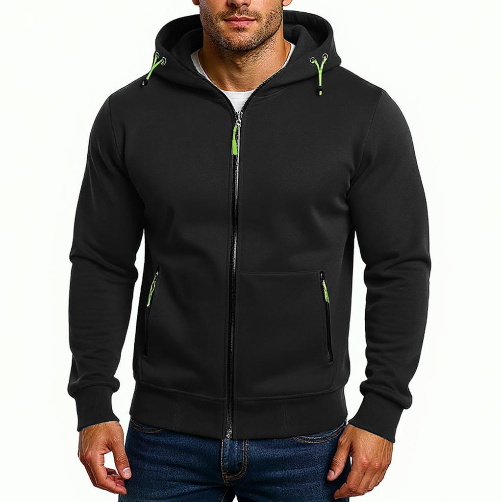 Men'S Zipper Jacket, Casual Retro Long Sleeved Cardigan Jacket
