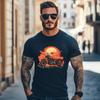 Herren T-Shirt Sommer Marke Vintage T-Shirt MOTORRÄDER Unisex O-Ausschnitt Hochwertige T-Shirts Cooles Kurzarm T-Shirt
