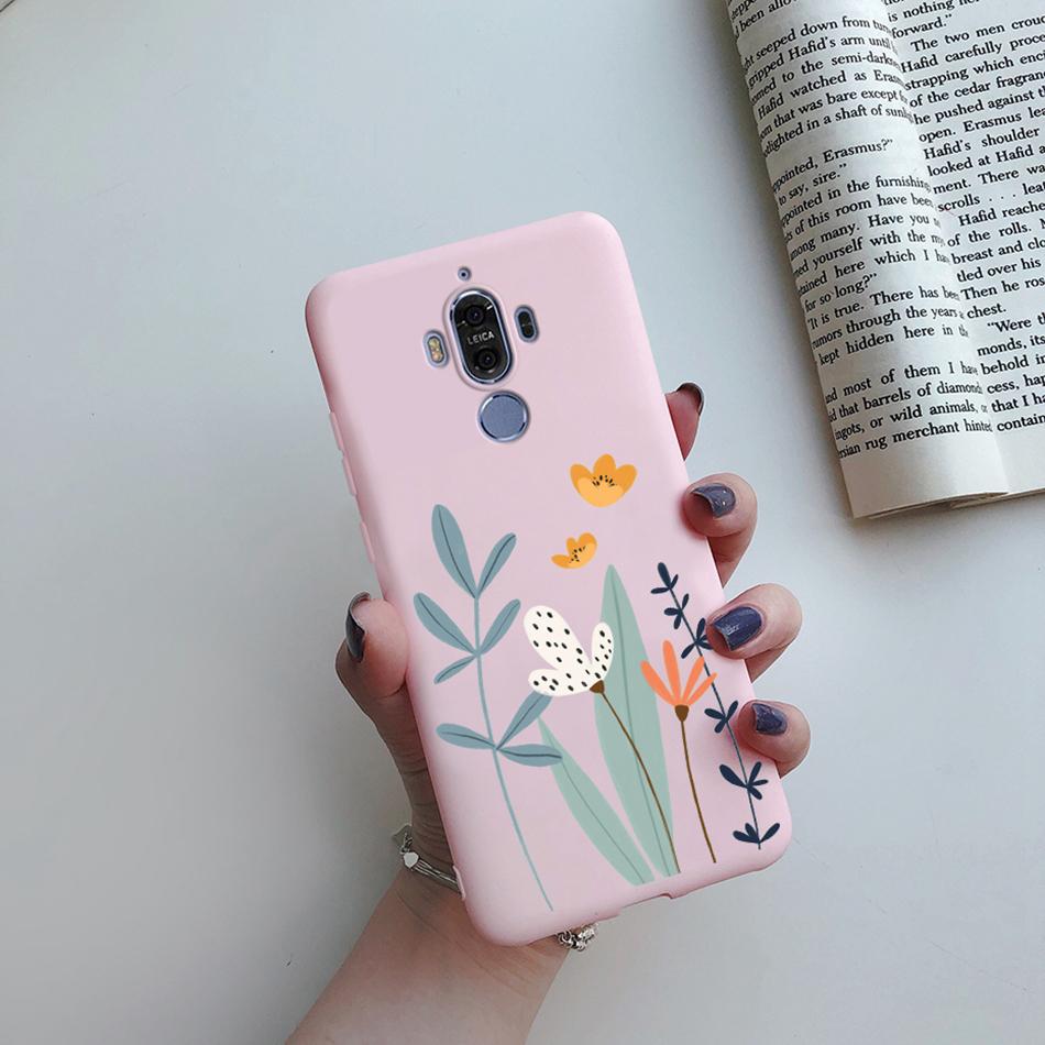Silicone Case for Huawei Mate 9 10 Pro Soft TPU Protective Cute Butterfly Flower Phone back cover Mate9 Mate10 10Pro Case fundas