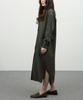 Row To Row Wrd050 Fine Cotton Oversized Shirt Dress (Fiddle Leaf)