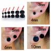 1Pair Unisex Jewelry Round Shape Earrings Ear Stud Cheater Plugs Dumbbells Pattern