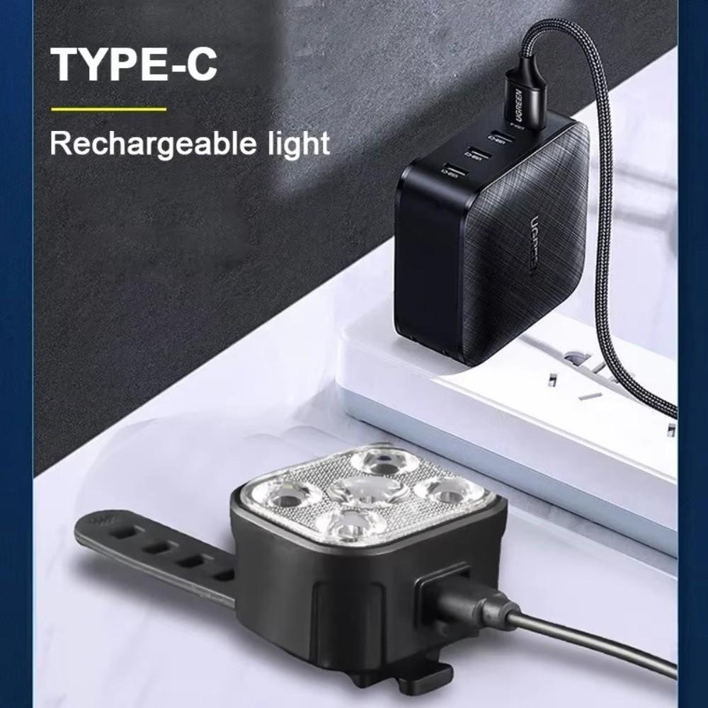 Type-C Rechargeable Bicycle Front & Rear Light Set Cycling Safety Lights  Night Commuting Cycling