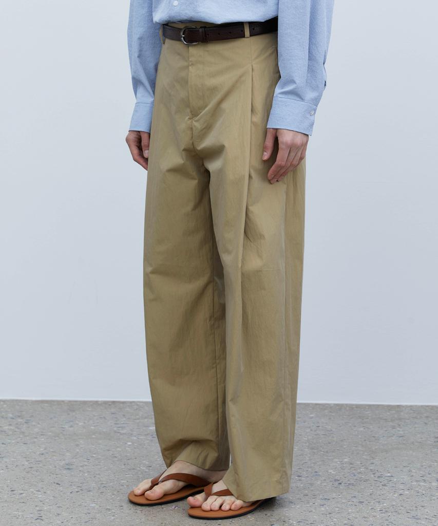 TRIP LE SENS Cn Side Pintuck Curved Pants_Khaki
