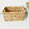 Storage Box Open Structure with Handles Container Space Saving Rattan Basket for Pantry Closet Bathroom