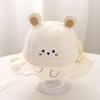 New Cartoon Bear Fisherman Hat: Korean Style Cute Sun Protection Bucket Hat for 1-Year-Old Boys and Girls