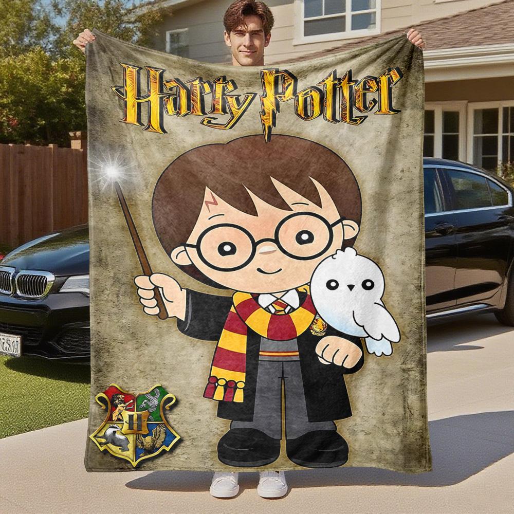 1pc Harry Potter,Hogwarts,Hedwig Outdoor Flannel Throw Blanket All Season Soft Warmth,Home Decor 1031165