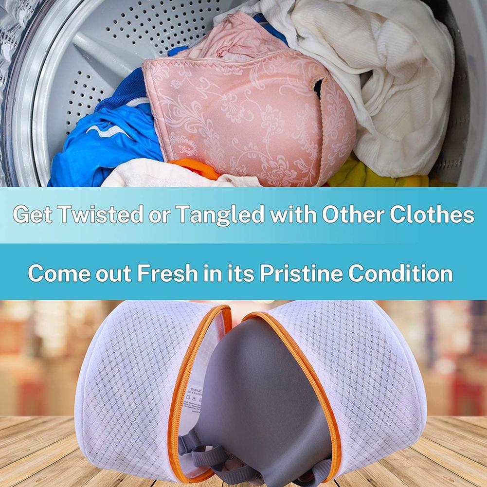 2PCS Polyester Bra Laundry Bags,Thickened Wash Bag for Underwear Anti-deformation,Special Washing Machine Clothing Care Bag