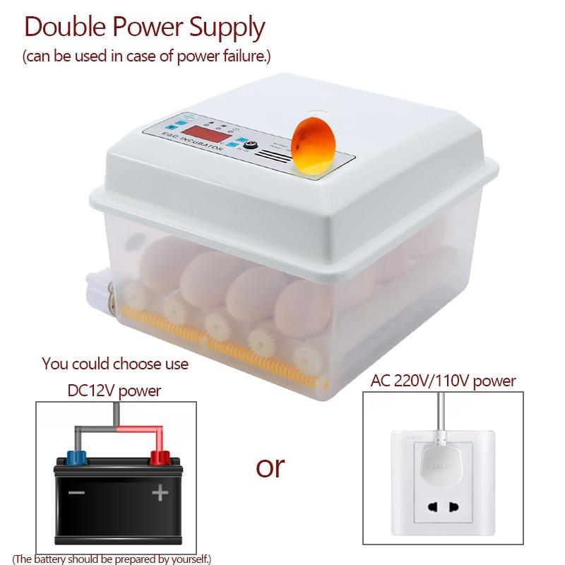 110V/220V Eggs Incubator Brooder Bird Quail Incubator Chick Hatchery Incubator Poultry Hatcher Turner Automatic Farm Incubation Tools