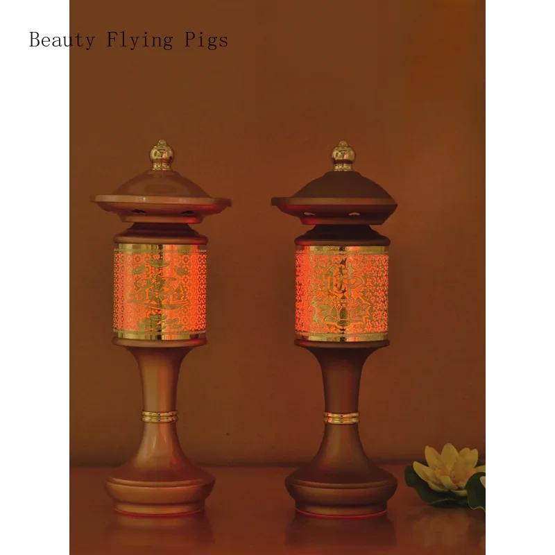 2PCSLED 110v~220v Guan Gong Lamp Home Buddha Hall Offering Buddha Prayer Electric Candle Decoration feng shui