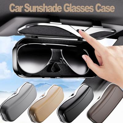Oversized Automotive Eyewear Storage Box with Velvet Interior Secure Mounting Quick Fixing for Sun Visors Accessories