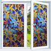 Dekorative Fensterfolie Bunte Orchideenblüte Fenster Sichtschutzfolie Statisch Haftend Klebefreie Fensterfolie Vinyl Blumen Fensterfolie