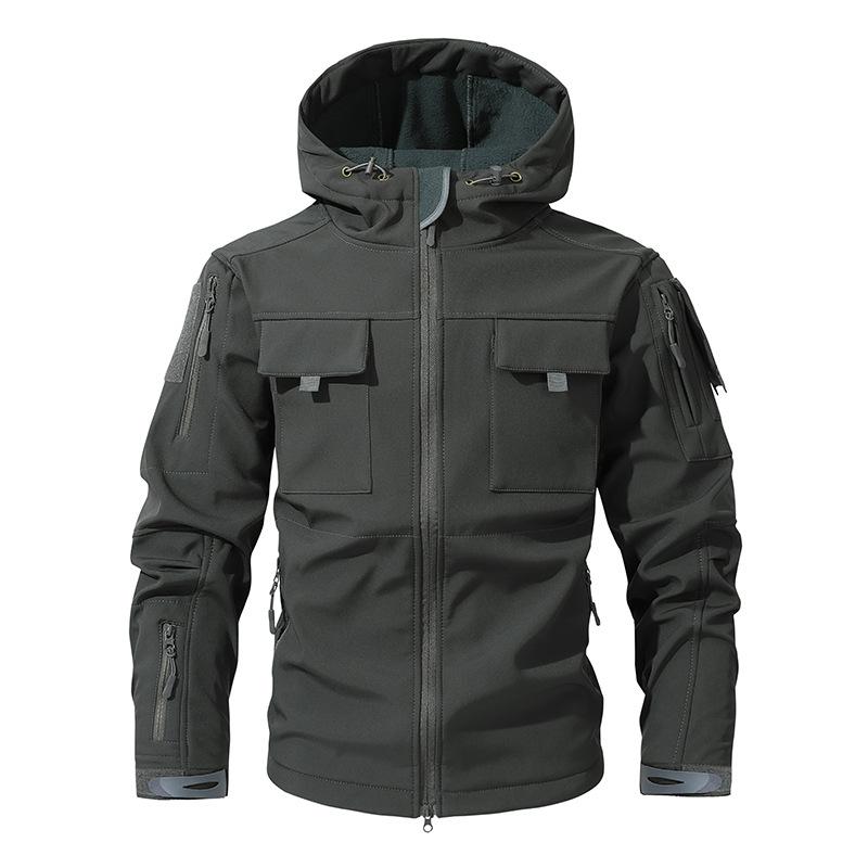 Leisure Outdoor Hiking Workwear, Assault Suit Jacket, Fleece Soft Shell Assault Suit, Men's Camouflage Military Jacket