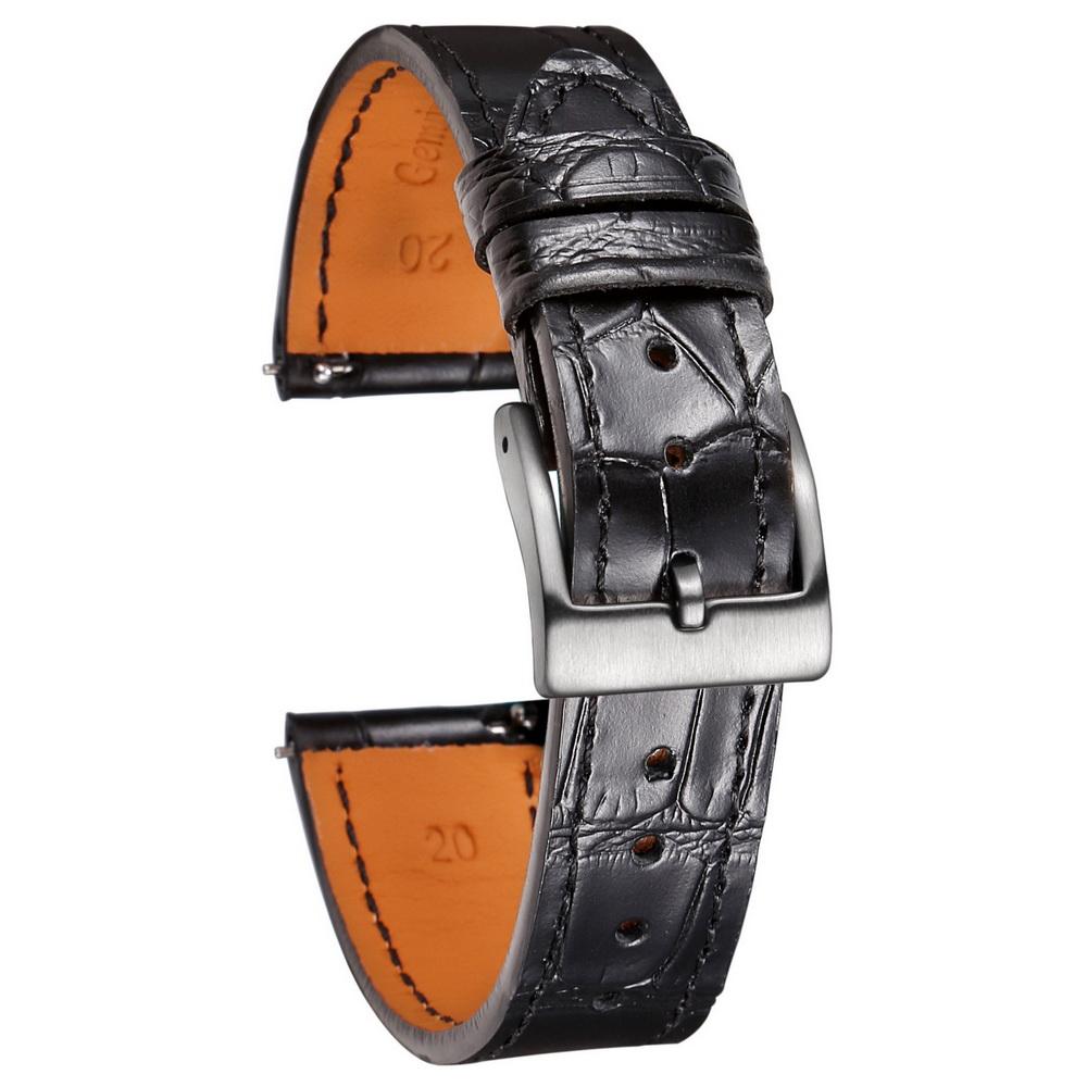 HEMSUT New High Quality Genuine Leather Watch Band Quick Release Handmade Cowhide Straps For Men 18MM 20MM 22MM