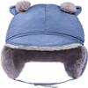 Baby Peuter Wintermuts met Oorklep Schattig Beer Vorm Design Ultra Warm Zacht Pluche Hoofddeksel Verdikte Fleece Muts met Berenoortjes Winddicht Hoofd Nek Ea