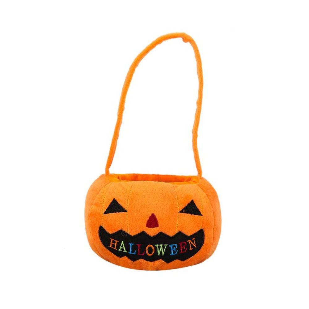 Trick or Treat Halloween Candy Bag Cloth Stuffed Cotton Tote Bags Pumpkin Candy Bucket  Children