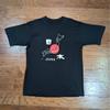 Vintage Japan T-Shirt Mens XL 23x31 Black Single Stitch Rising Sun Kanji Tee